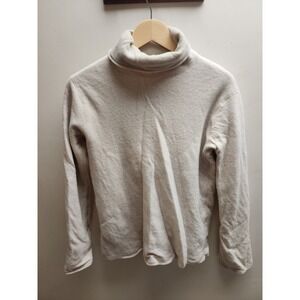 DKNY Jeans Womens Turtleneck Sweater 100% Lambswool‎ Beige Size S